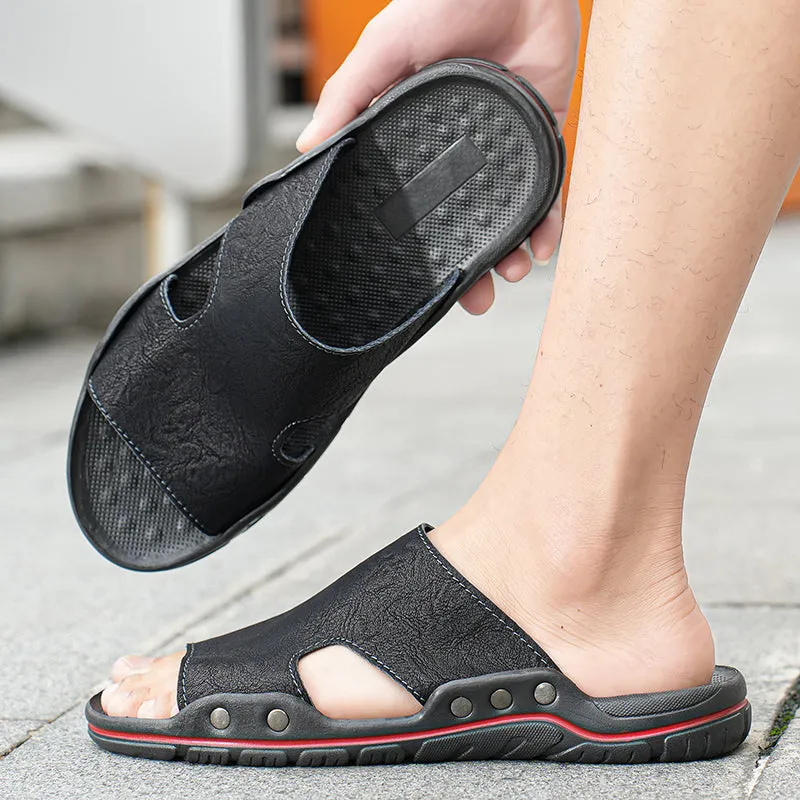 Fashion British Men Slippers Retro Sandals
