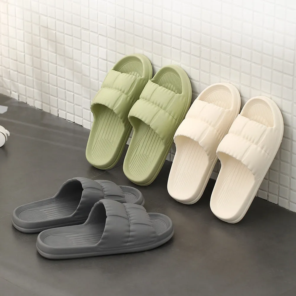 Fasola Lightweight Bathroom Slippers, Grey, Size 41/42, One Pair
