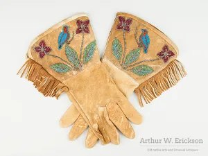 Figural Beaded  Plateau Gauntlets