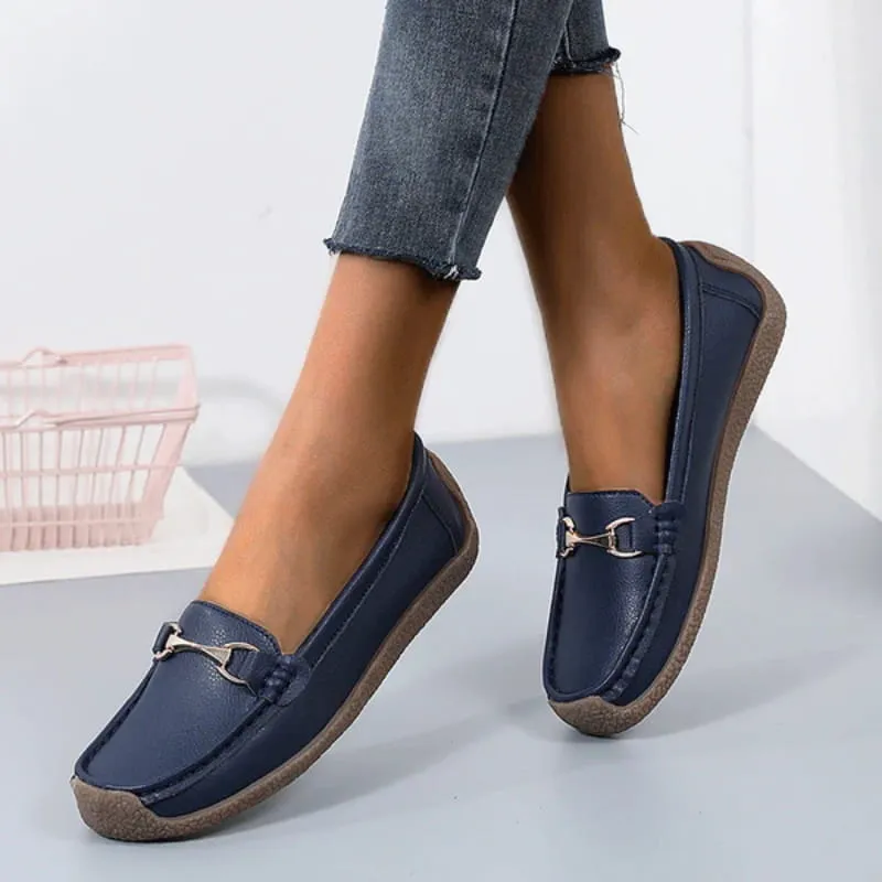 Flat, Fashionable, Comfortable, Breathable, Casual Leather Loafers