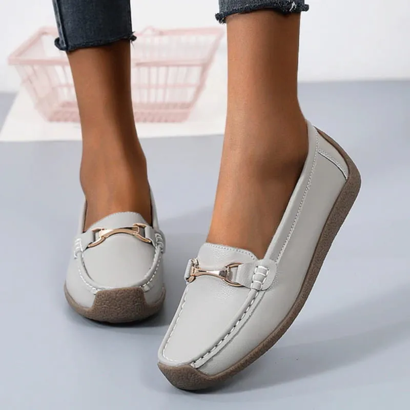 Flat, Fashionable, Comfortable, Breathable, Casual Leather Loafers