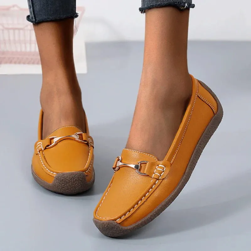 Flat, Fashionable, Comfortable, Breathable, Casual Leather Loafers