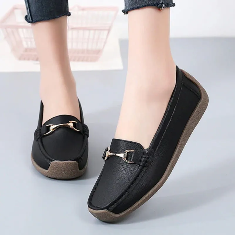 Flat, Fashionable, Comfortable, Breathable, Casual Leather Loafers