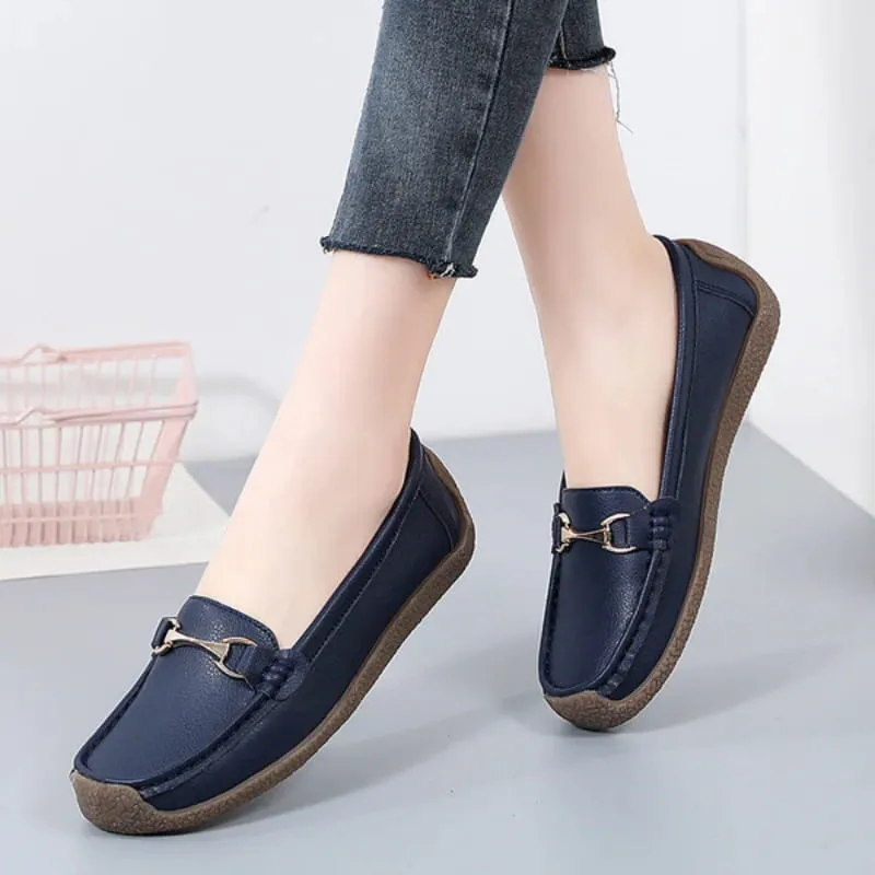 Flat, Fashionable, Comfortable, Breathable, Casual Leather Loafers