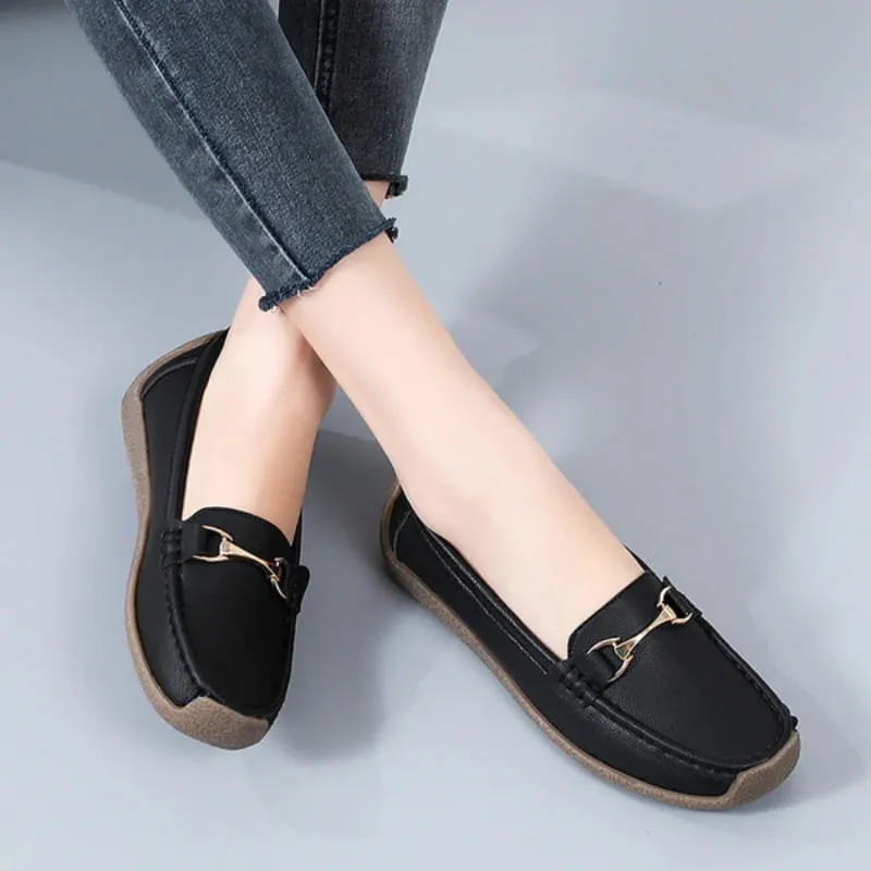 Flat, Fashionable, Comfortable, Breathable, Casual Leather Loafers