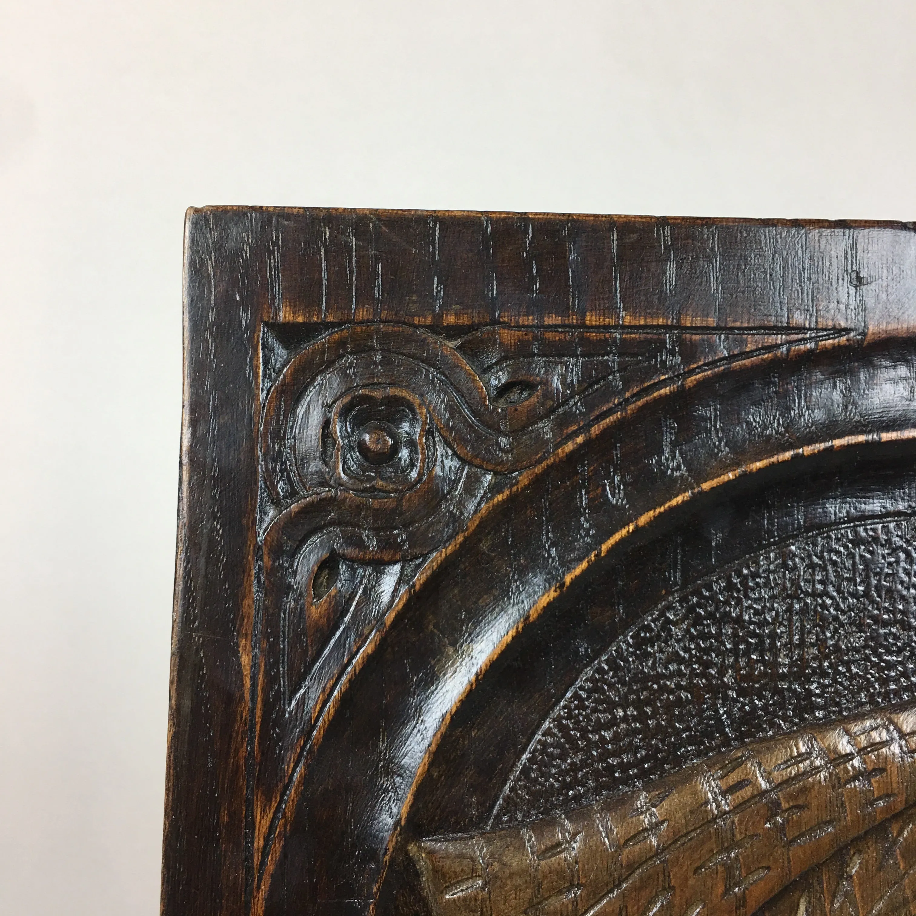 French Walnut Carved Panel c1870