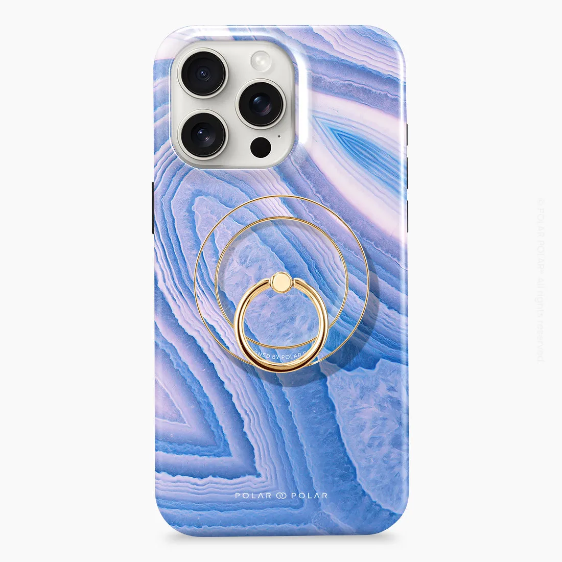 Frozen River - Golden MagSafe Phone Grip and Ring Holder Stand