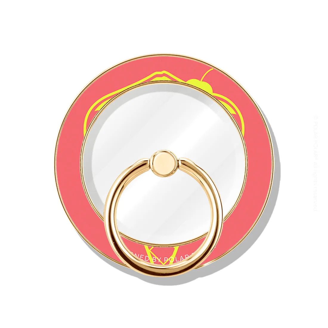 Fujisan Coral Ice Cream - Golden MagSafe Phone Grip and Ring Holder Stand