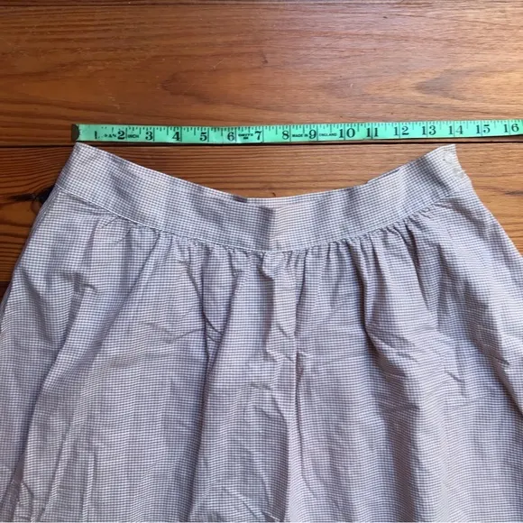 Ginko Neisha Crosland Brown Green Vintage Gingham Print A-line Skirt, EUC, M/L