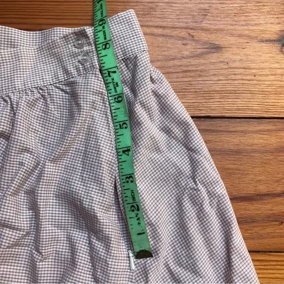 Ginko Neisha Crosland Brown Green Vintage Gingham Print A-line Skirt, EUC, M/L