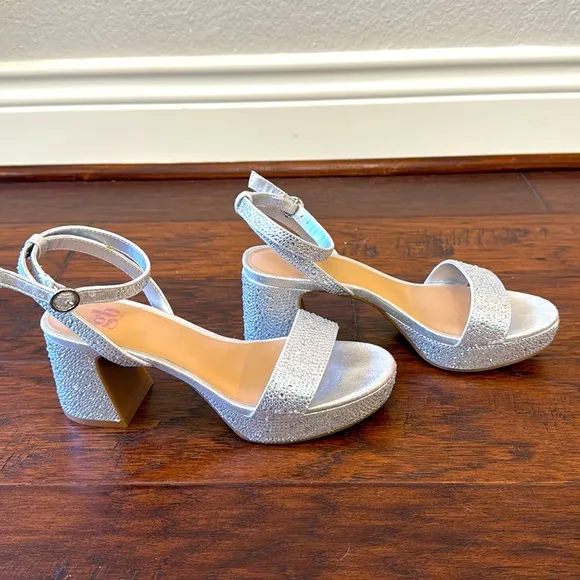 Girls Silver Heels