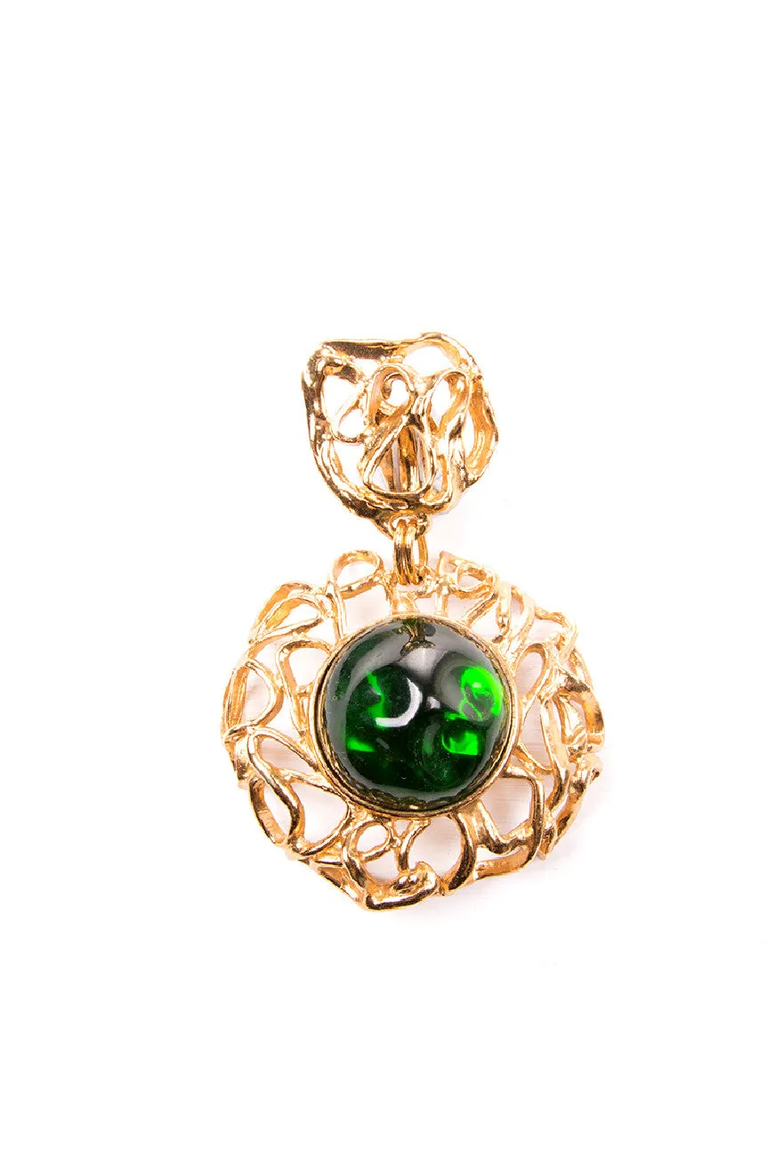 Glass Cabochon Clip On Earrings