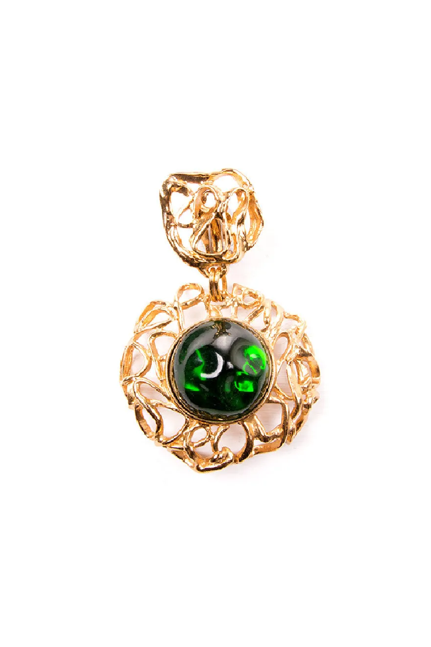 Glass Cabochon Clip On Earrings
