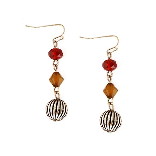 GOLD BROWN MIX EARRING  #SE30632-1_G-BRW_MIX (BG10)
