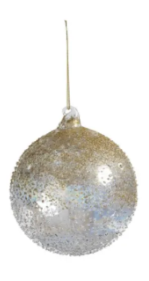 Gold Luster Beaded Ornament - Large