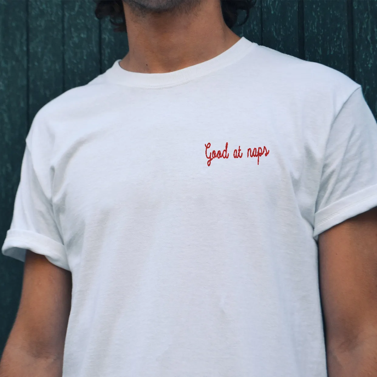 Good at Naps Embroidered Unisex T-Shirt