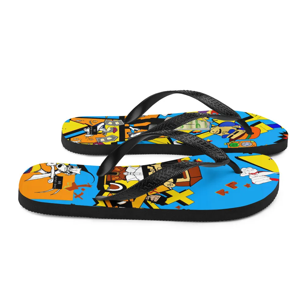 Graffiti on Acid (v3) Flip-Flops