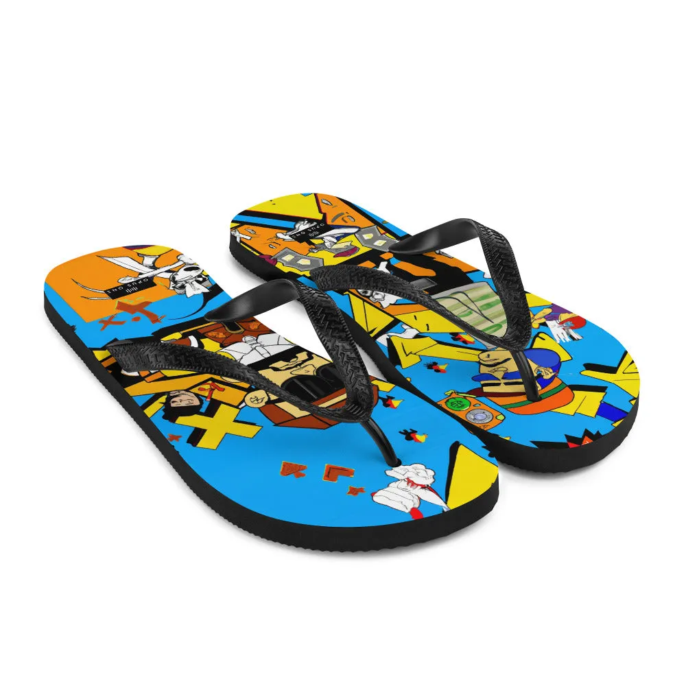 Graffiti on Acid (v3) Flip-Flops