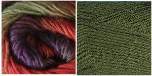 GRASS GREEN   VERDANA - Embossed Phoenix Scarf KIT