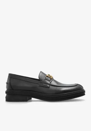 Greca Border Leather Loafers
