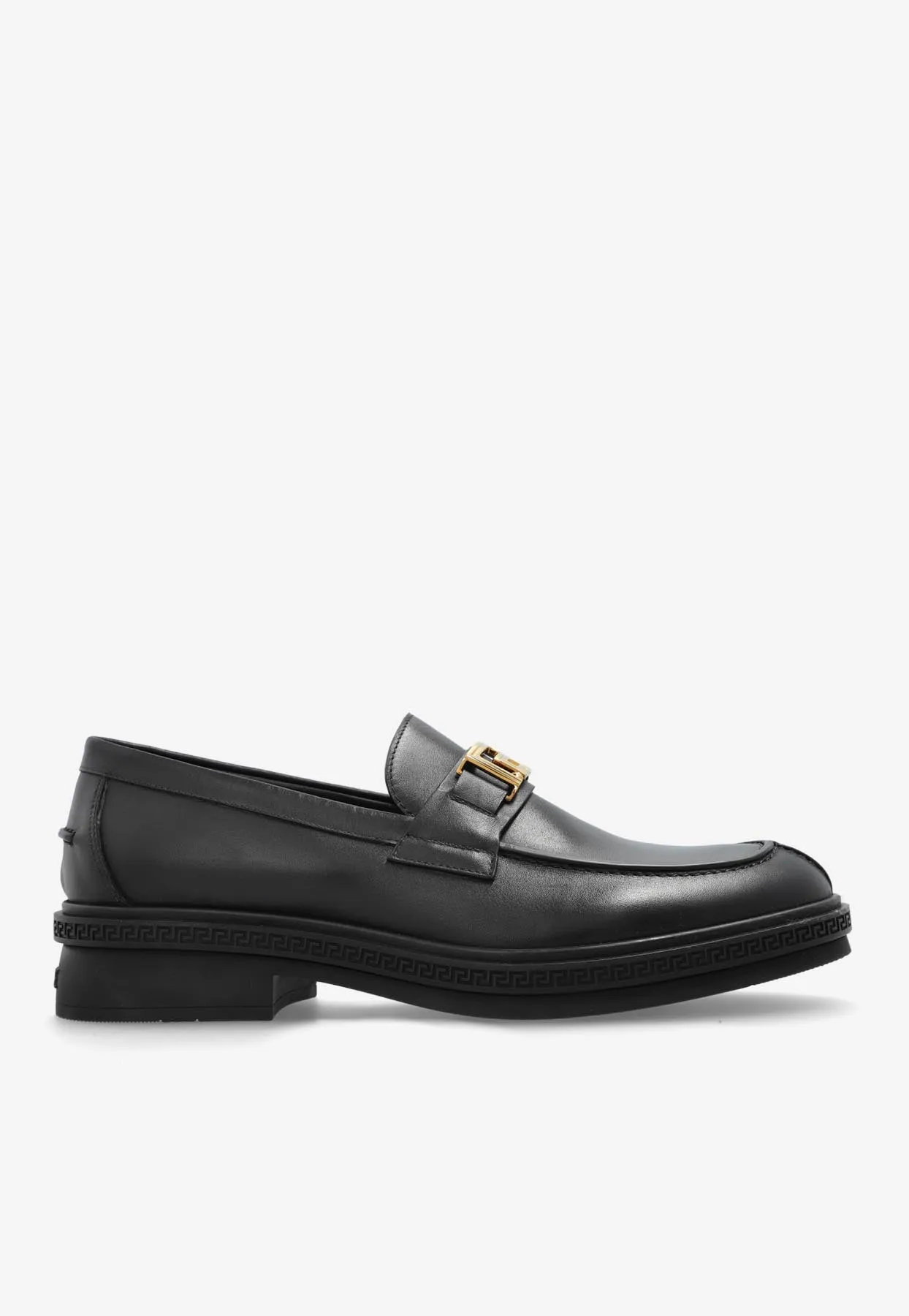 Greca Border Leather Loafers
