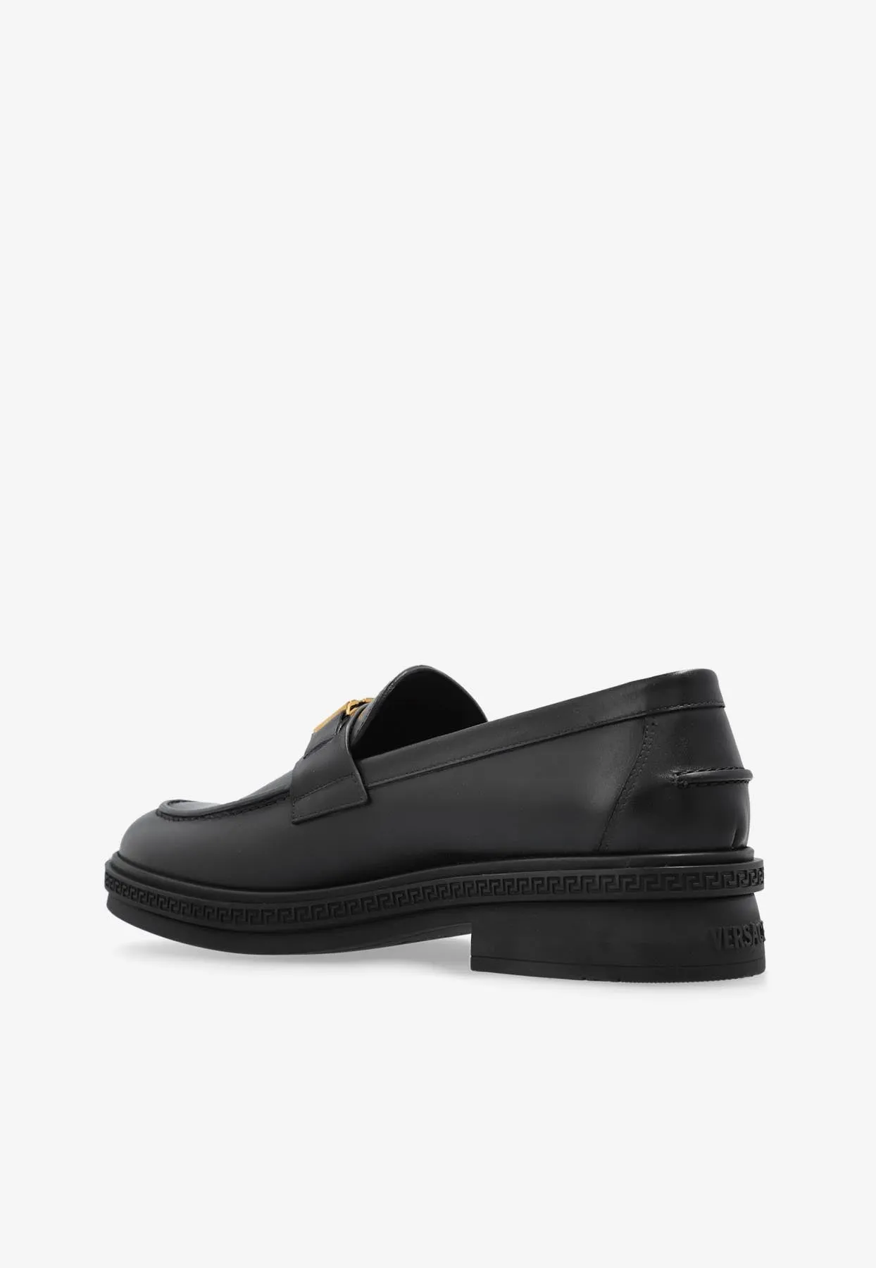 Greca Border Leather Loafers