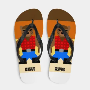 Grizz the Bear Flip-Flops