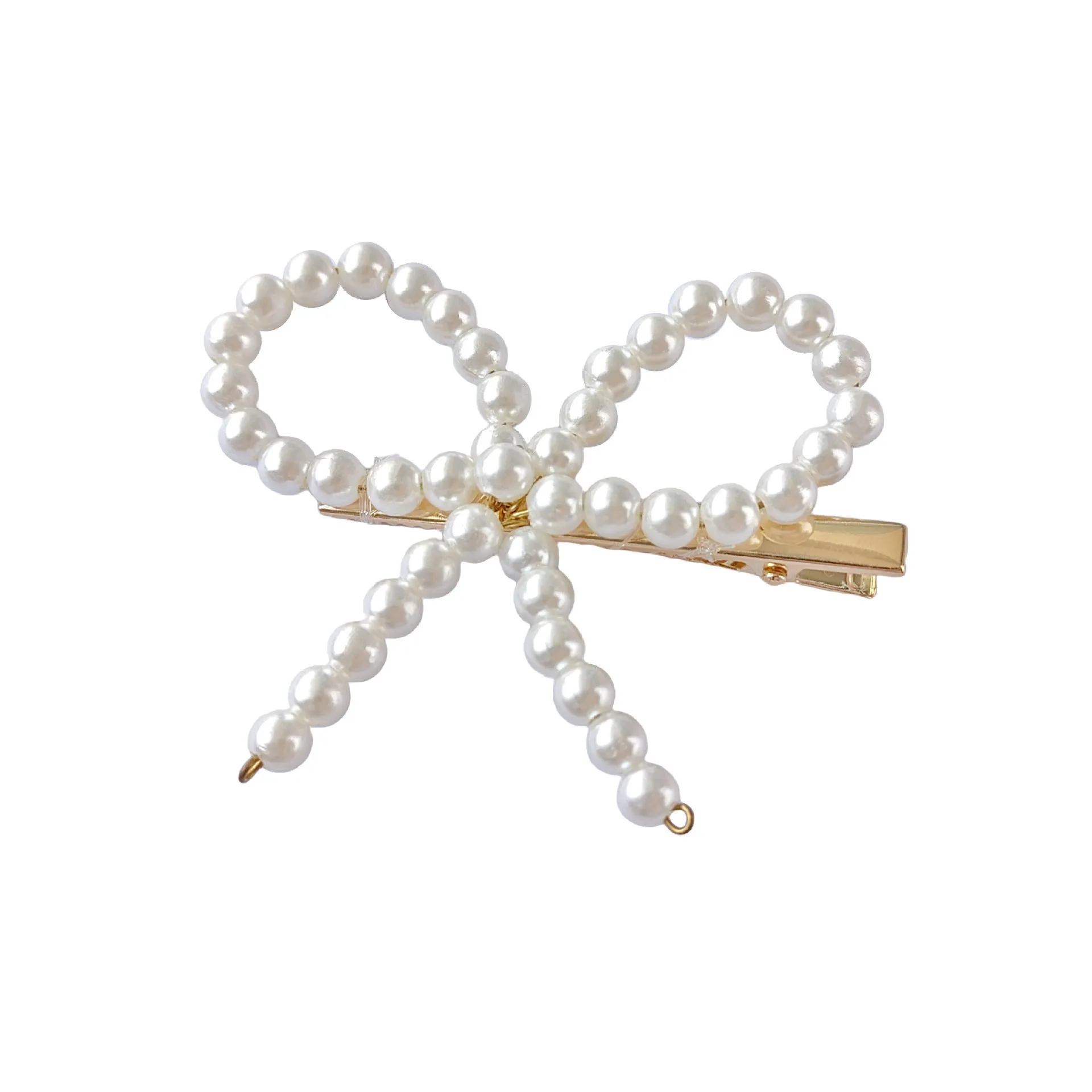 Hair Accessories Pearl Barrettes Updo BB Clip Shredded Hairpin Fishing Thread Hand-woven Hair Clip Bang Side Clip