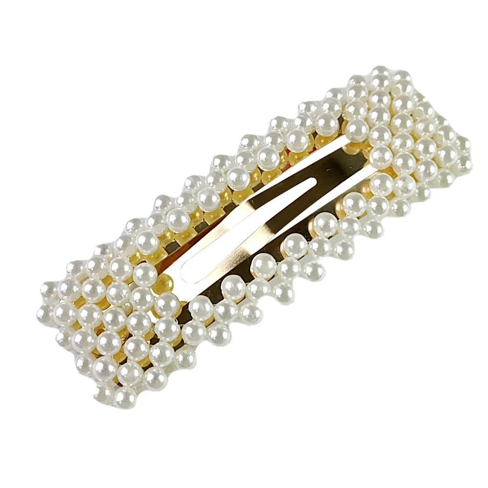 Hair Accessories Pearl Barrettes Updo BB Clip Shredded Hairpin Fishing Thread Hand-woven Hair Clip Bang Side Clip