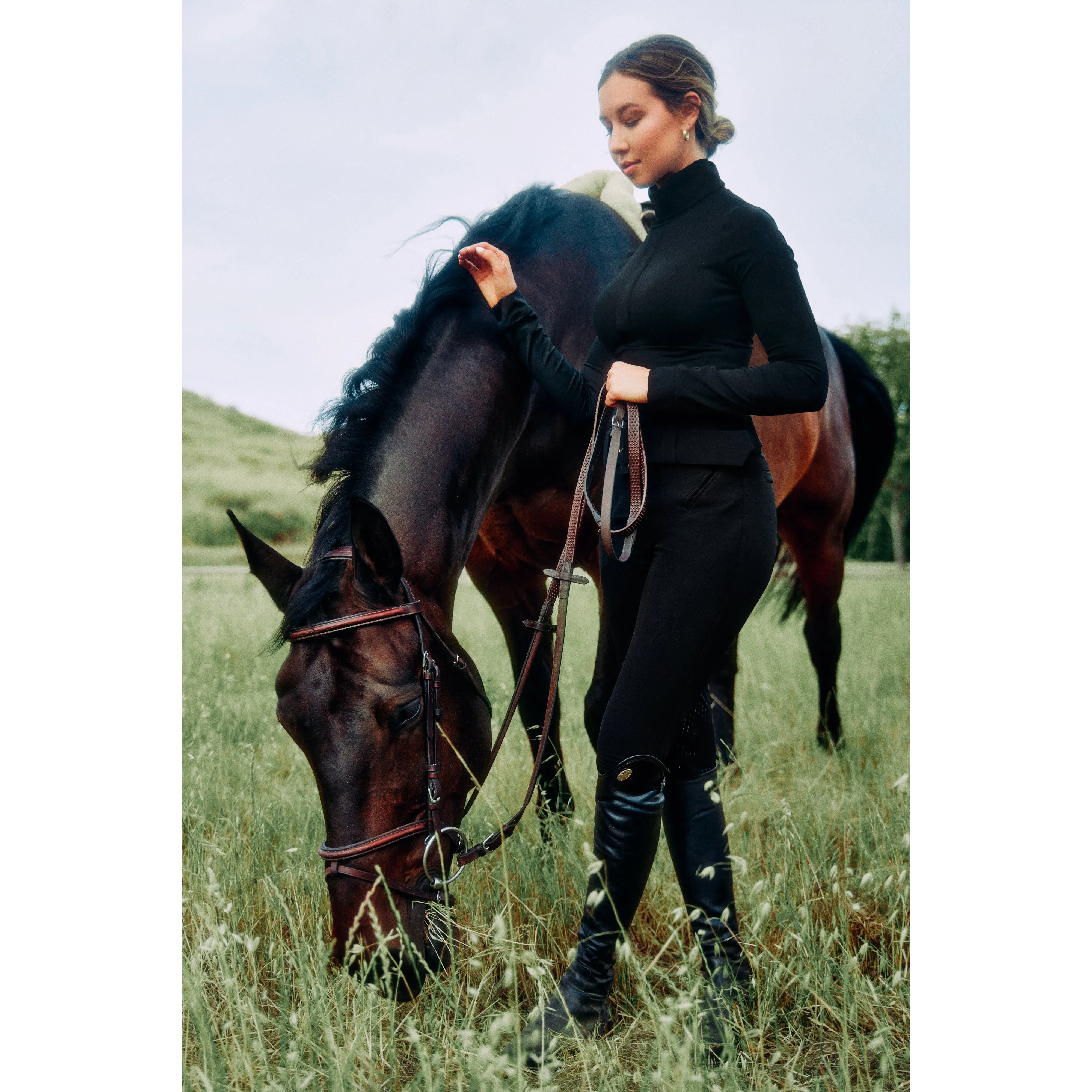 Haley | The Turtleneck Sun Shirt | Black