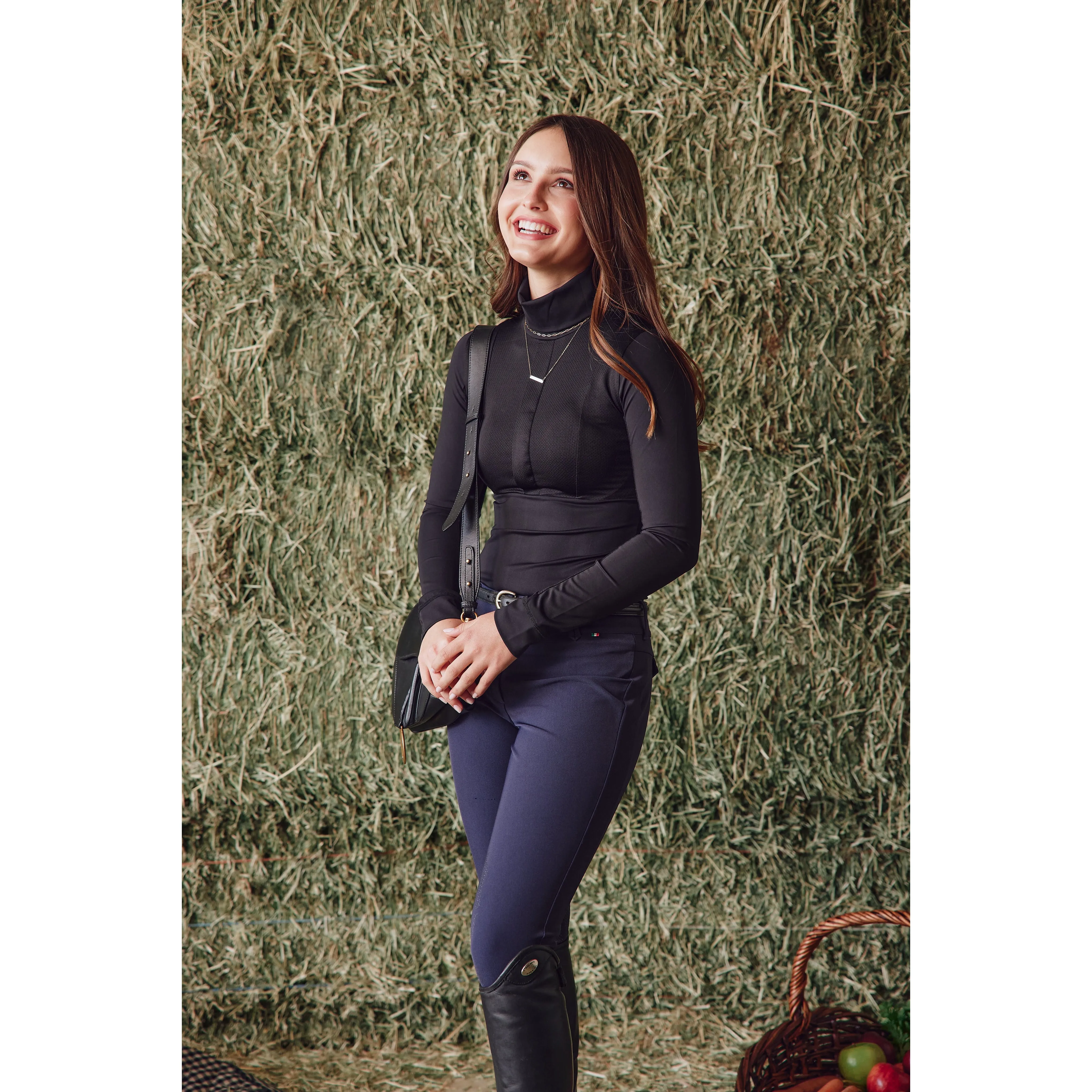 Haley | The Turtleneck Sun Shirt | Black