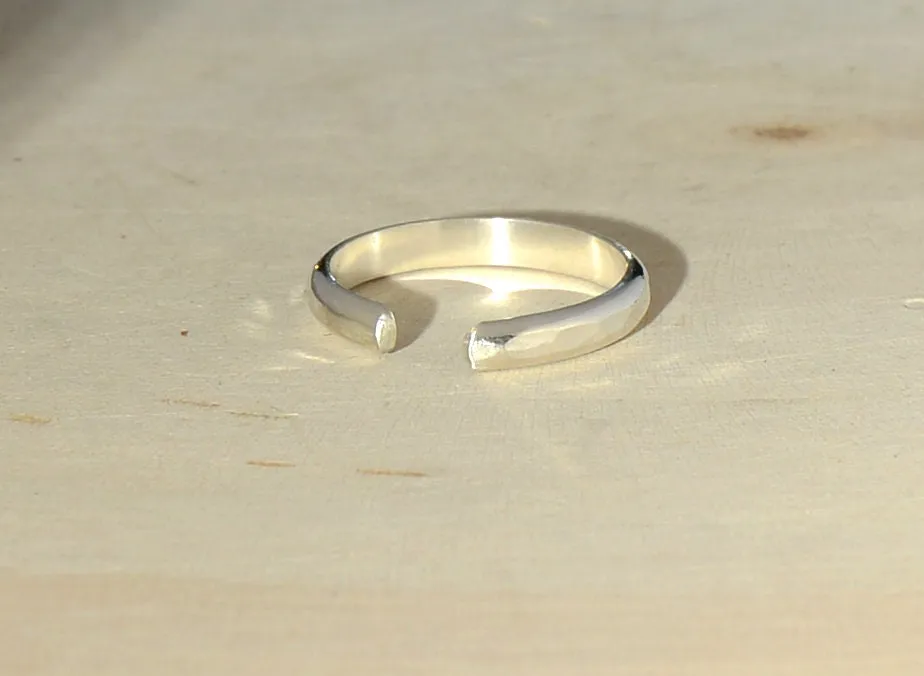 Hammered Style Sterling Silver Toe Ring