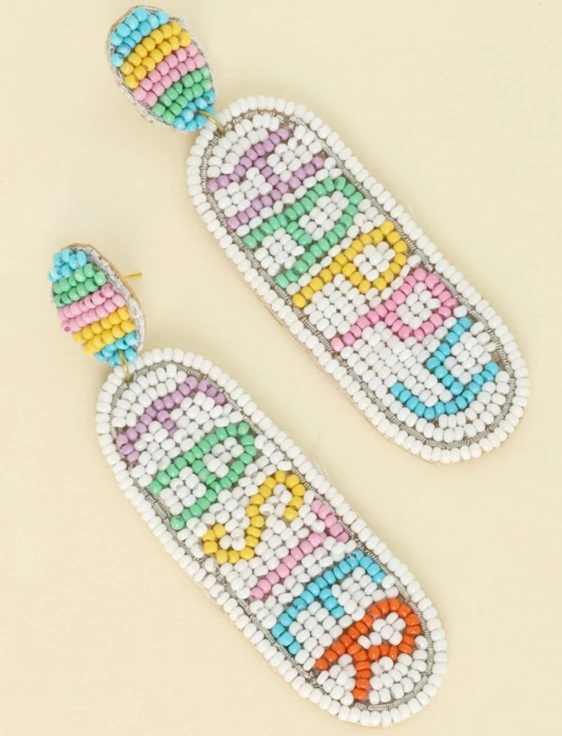 Happy Easter Beaded Earrings