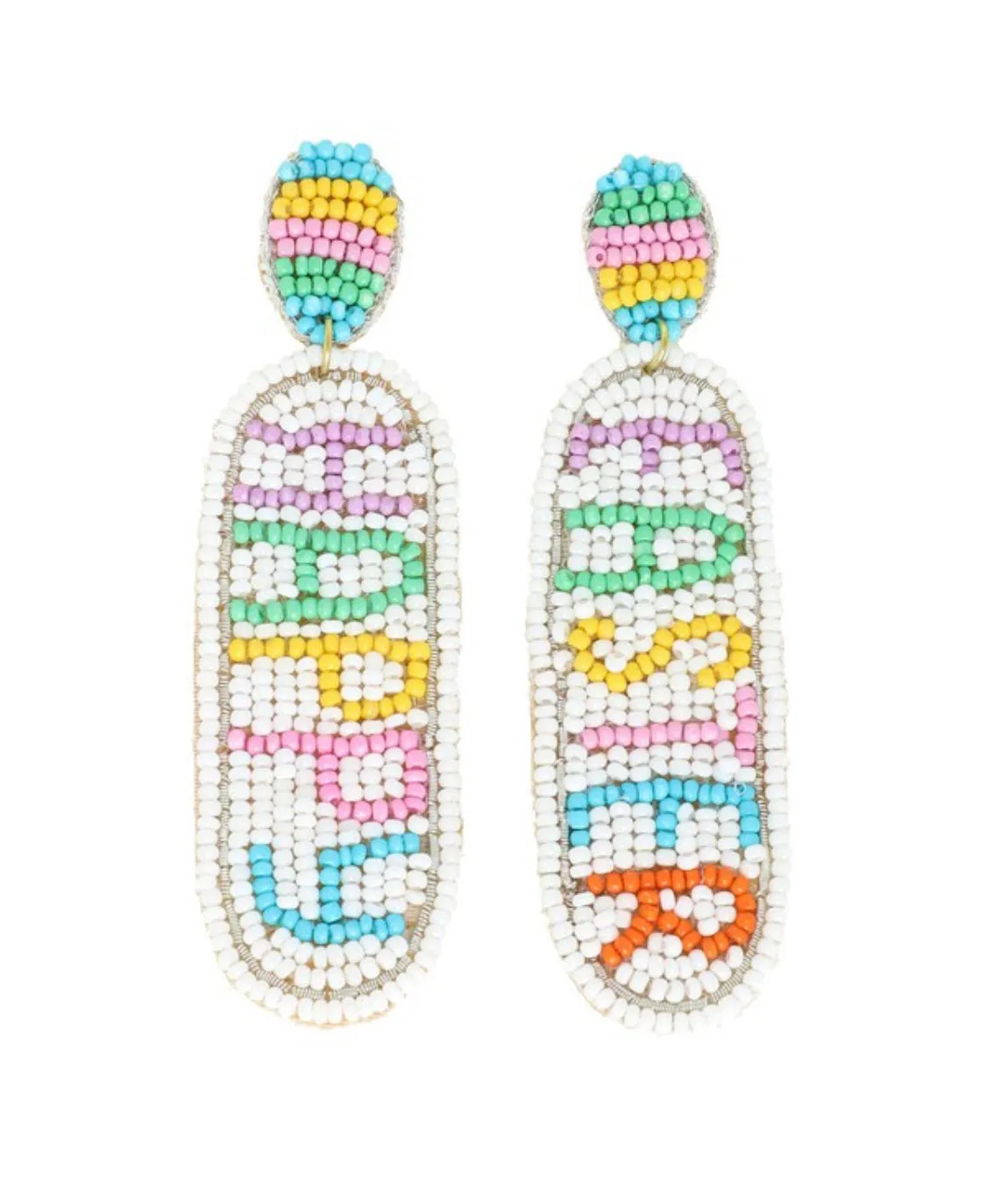 Happy Easter Beaded Earrings