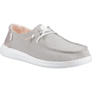 HEYDUDE Wendy Metallic Sparkle Polyester Women's Rose Gold Loafers
