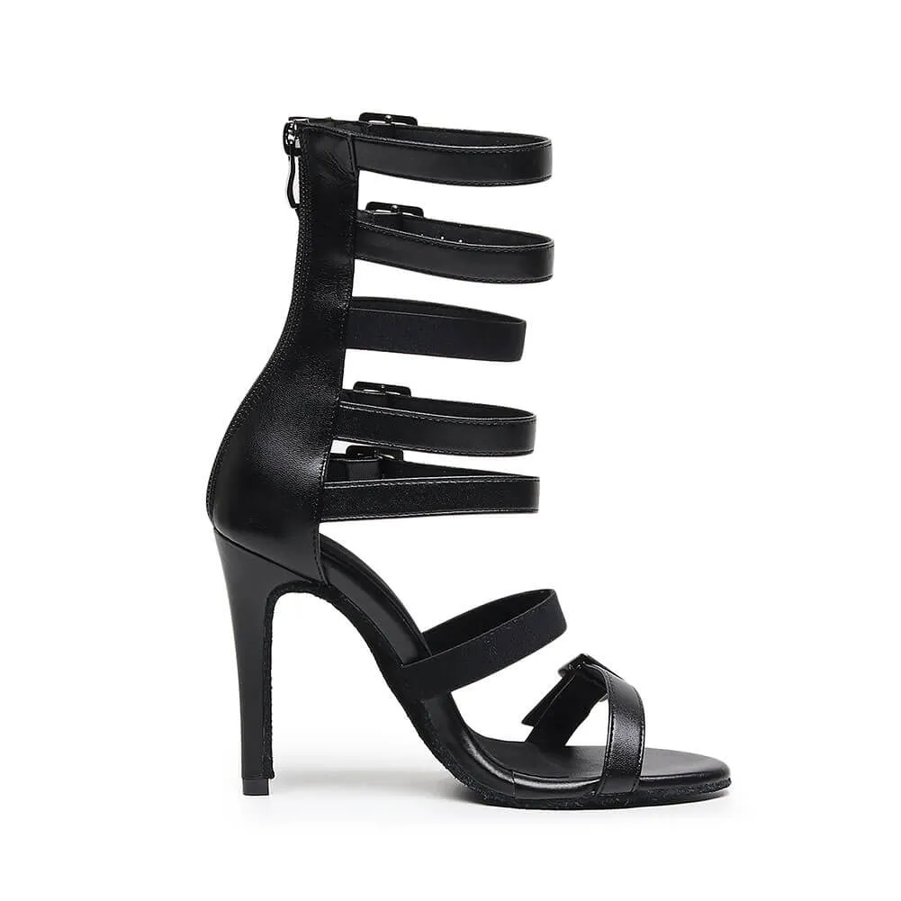 High Heel Ankle Strap Open Toe Sandals