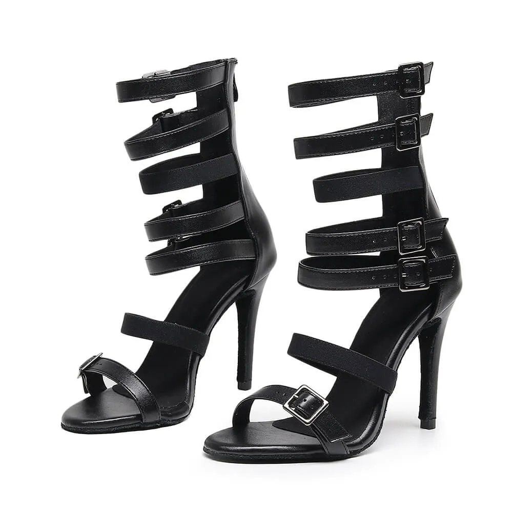 High Heel Ankle Strap Open Toe Sandals