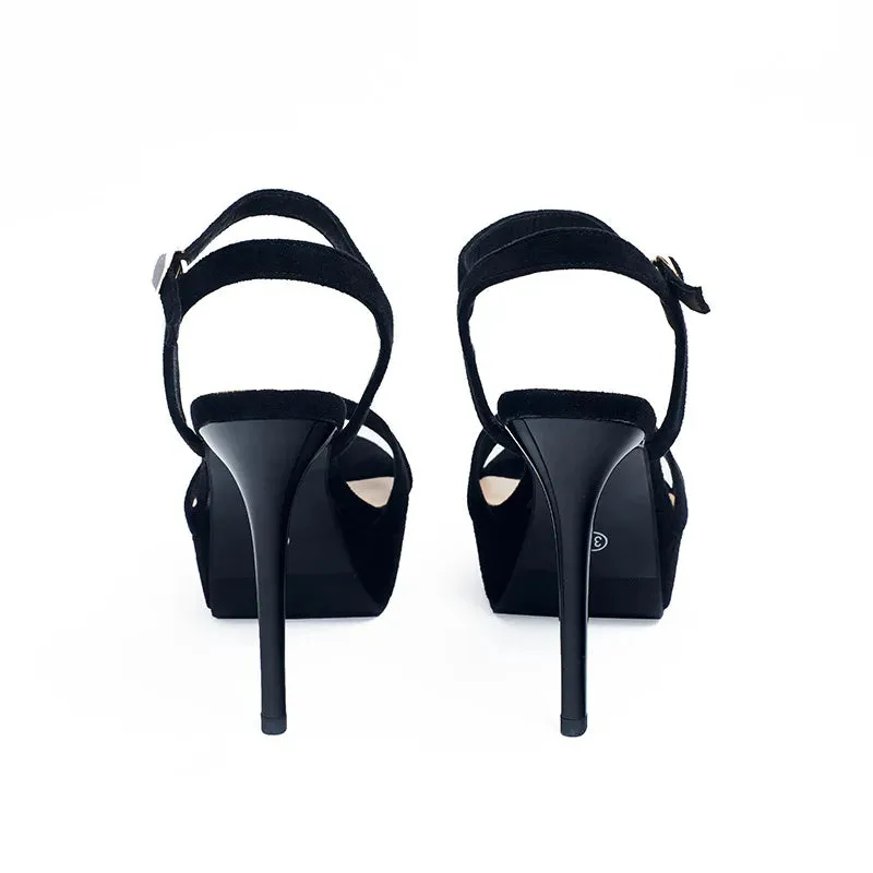 High Heels Sandals Summer Sexy Ankle Strap Open Toe Party Dress 12CM Platform Gladiator Women Shoes