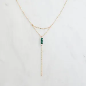 Hunter Beaded Lariat Necklace