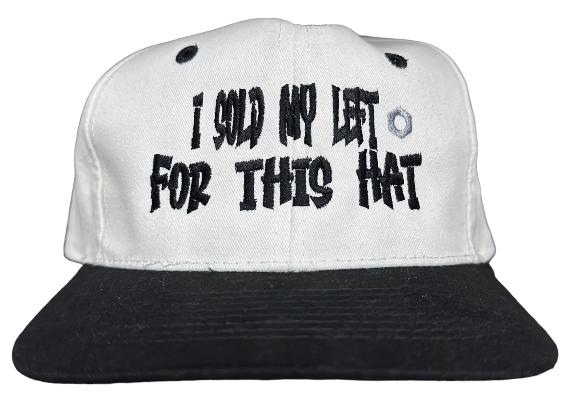 I SOLD MY LEFT NUT FOR THIS HAT Vintage Strapback Cap Hat Funny Custom Embroidery