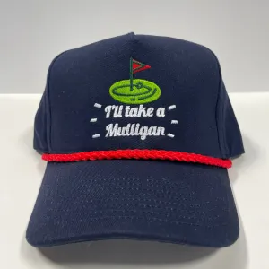 I’ll take a Milligan on a Navy Blue SnapBack Hat Cap with rope Custom Embroidery