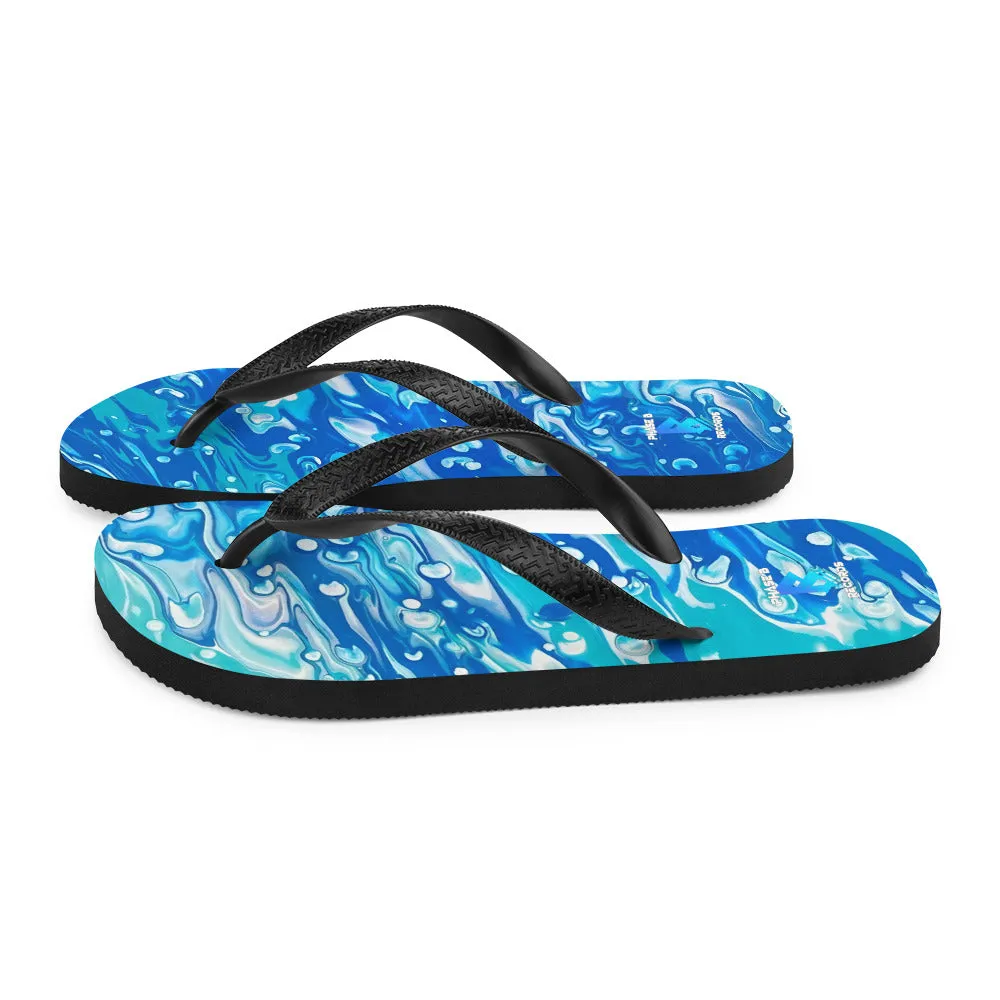 Jess Lewis Seafoam Flip-Flops - Free Delivery! Rock / Mathrock / Progressive / Jazz Fusion - Alternative Apparel and Merch Only from Phase B Records.