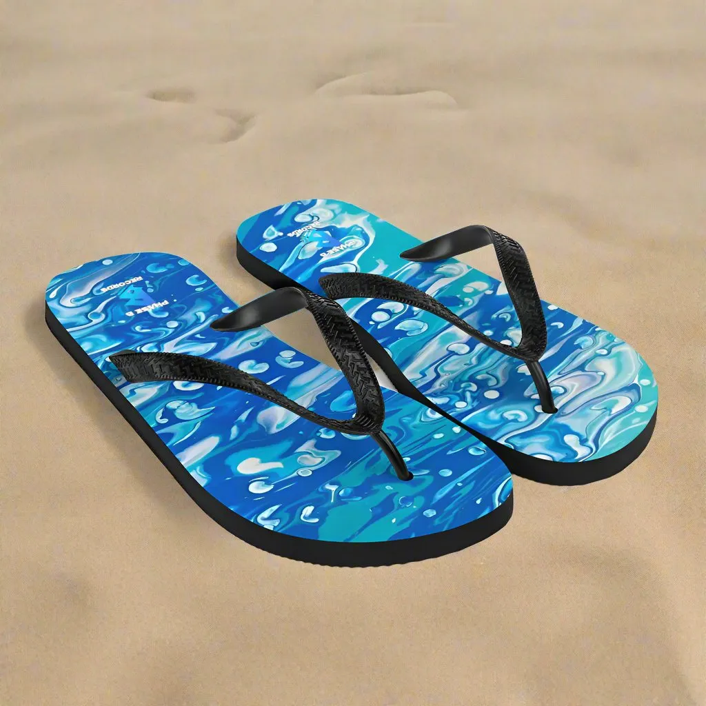 Jess Lewis Seafoam Flip-Flops - Free Delivery! Rock / Mathrock / Progressive / Jazz Fusion - Alternative Apparel and Merch Only from Phase B Records.