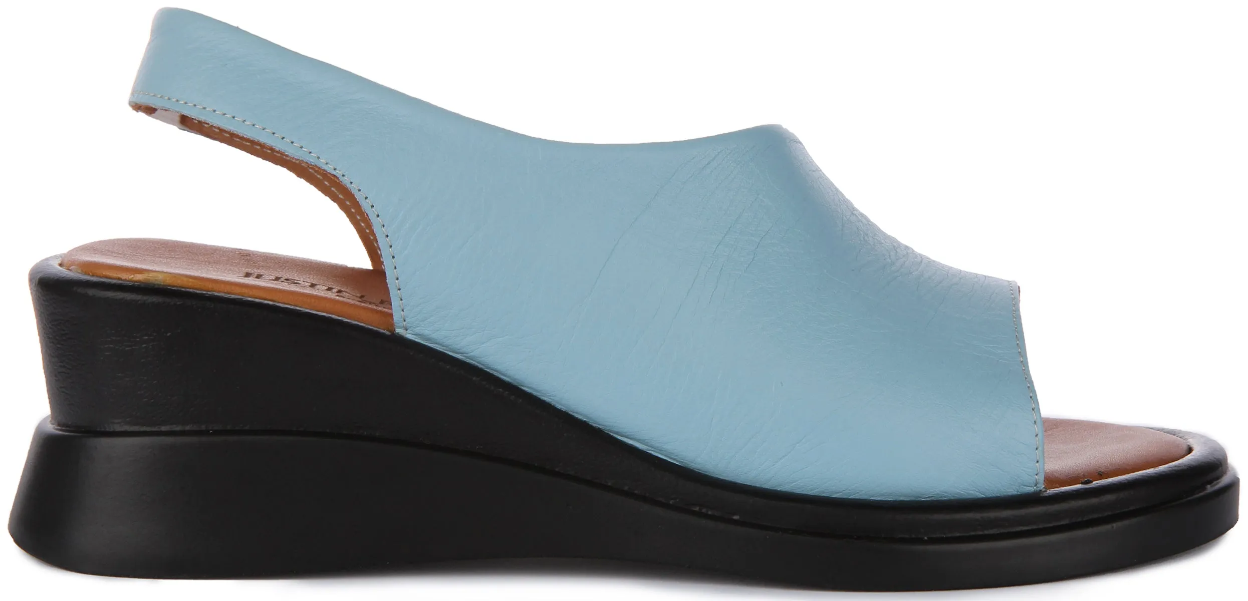 Justinreess England Nessa Wedge Sandal In Blue For Women | Secret Sale