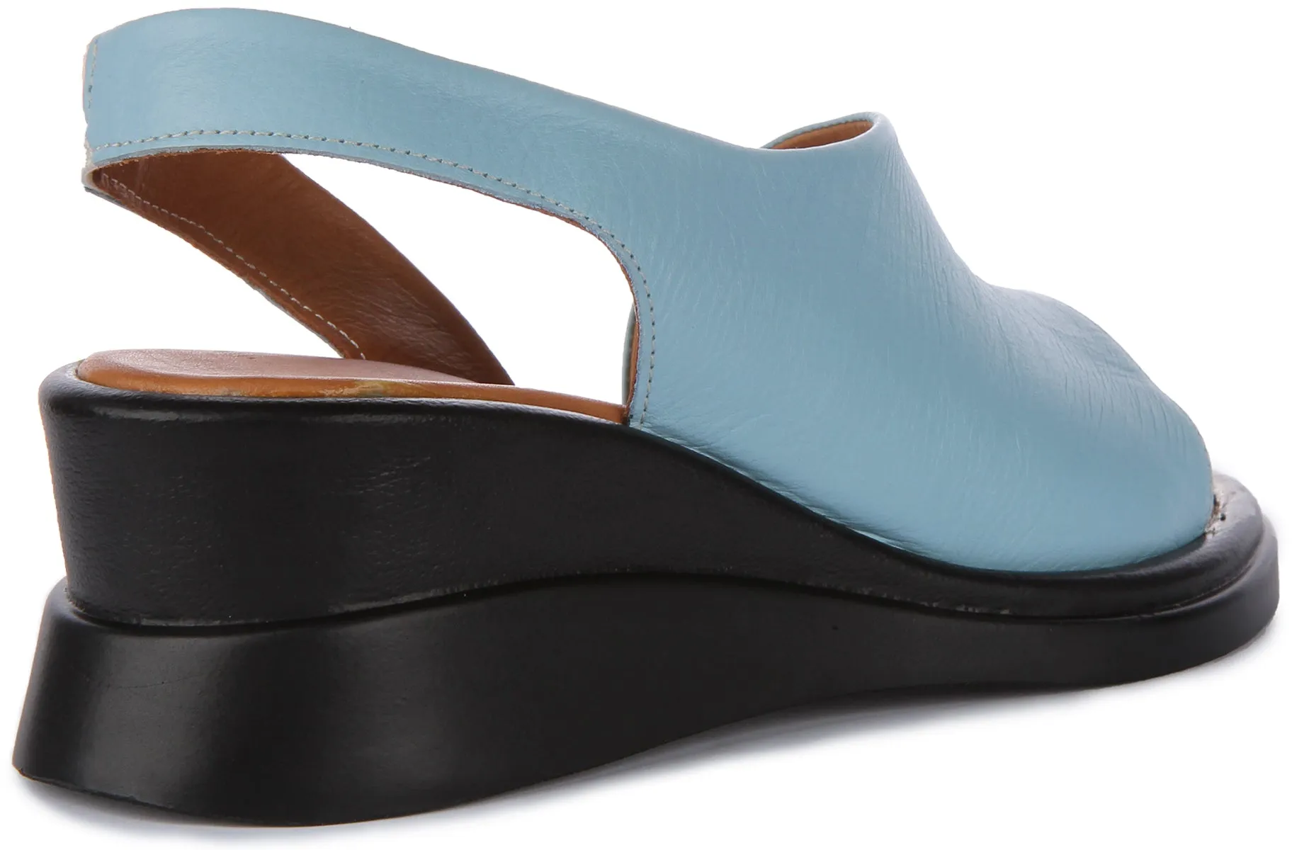 Justinreess England Nessa Wedge Sandal In Blue For Women | Secret Sale