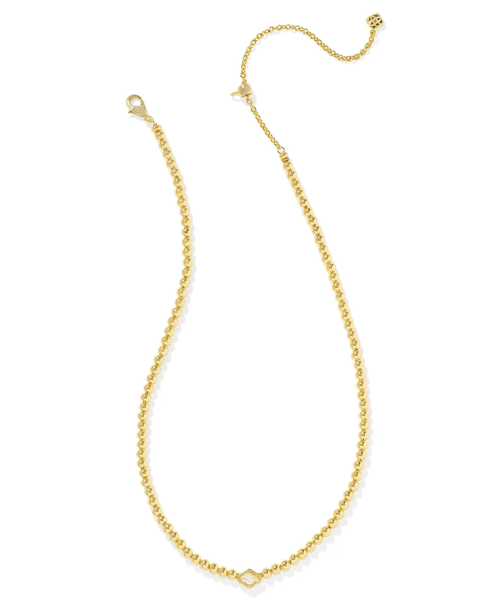 Kendra Scott Abbie Beaded Necklace - Gold Natural Mother of Pearl