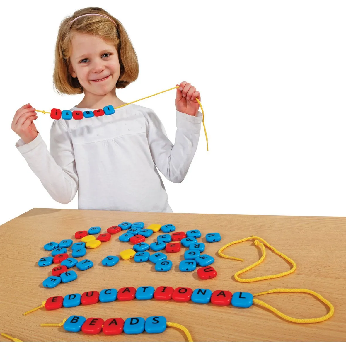 Lacing Letter Beads Set pk 66