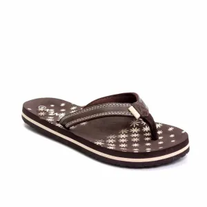 Ladies Printed Thong - Brown