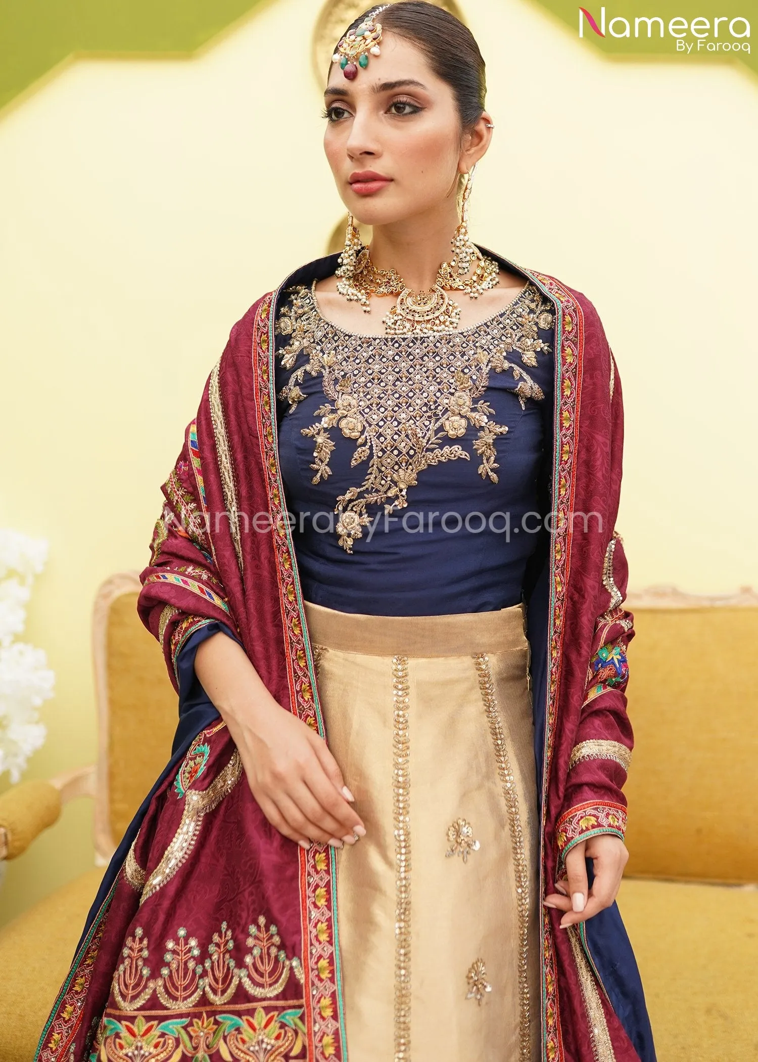 Latest Pakistani Lehenga Choli Online Shopping #BR129