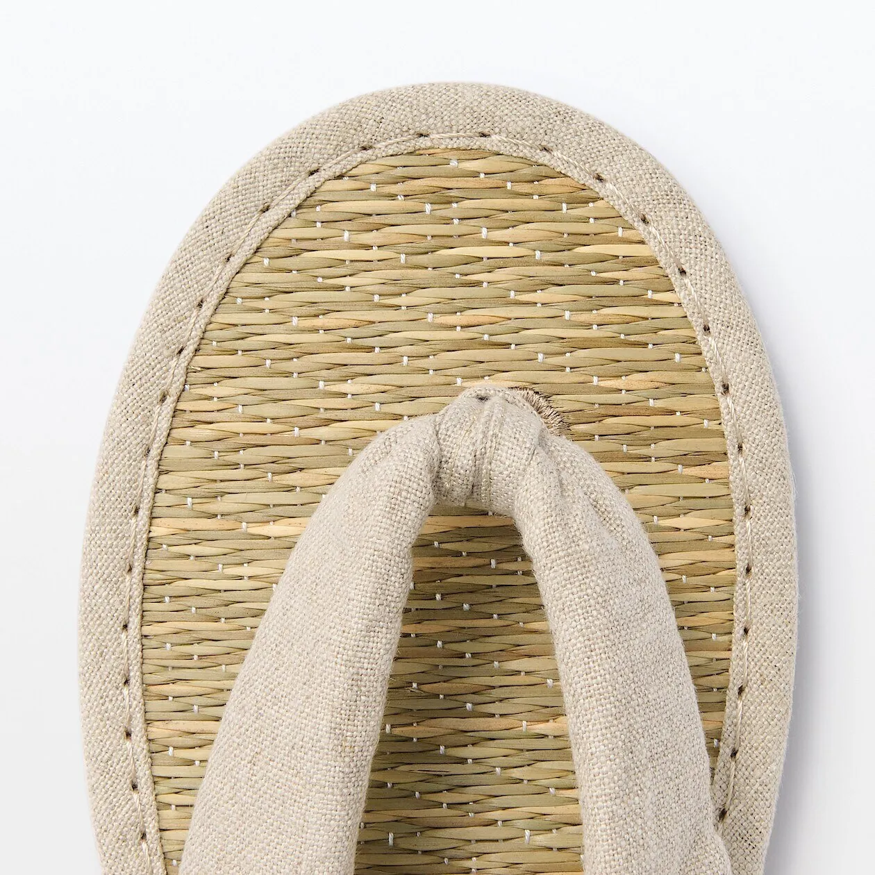 Linen Igusa House Flip Flops Natural